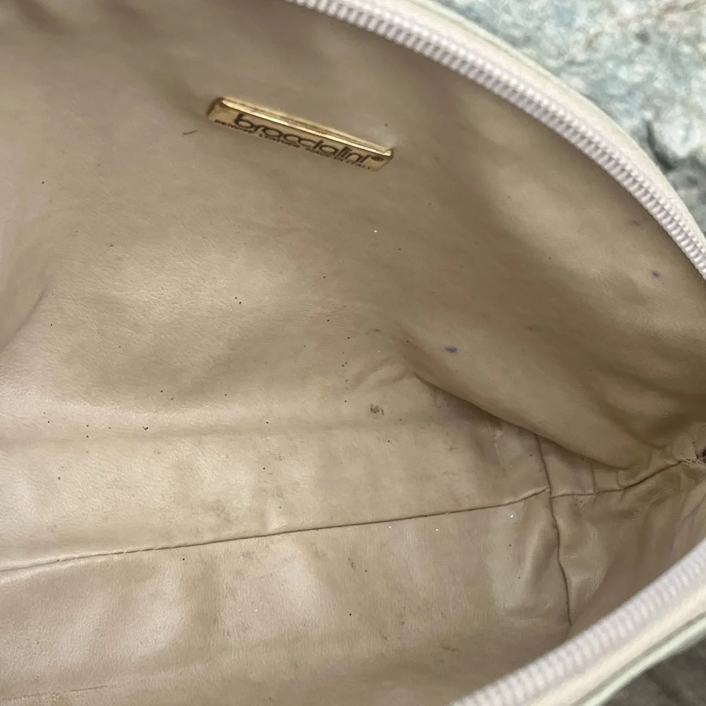 BRACCIALINI | Vintage Light Sage Crocodile-Embossed Women's Makeup Bag Pouch